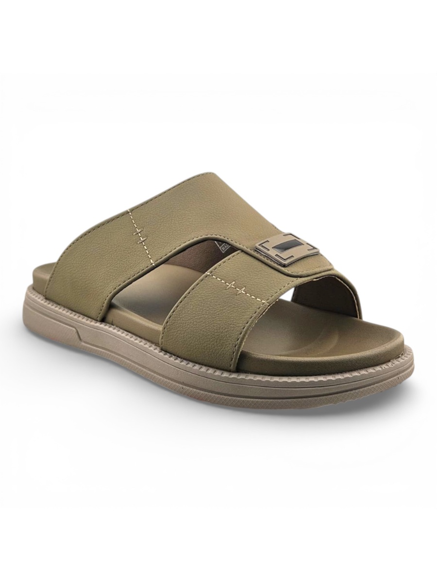 Men Beige Comfort Slide Sandals - Casual and Stylish