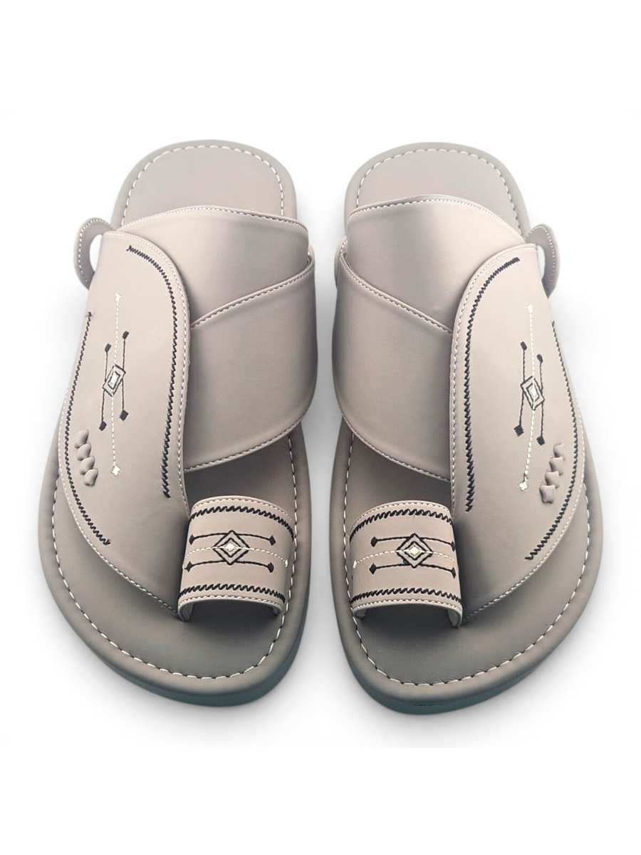 Silver Embroidered Arabic Sandals