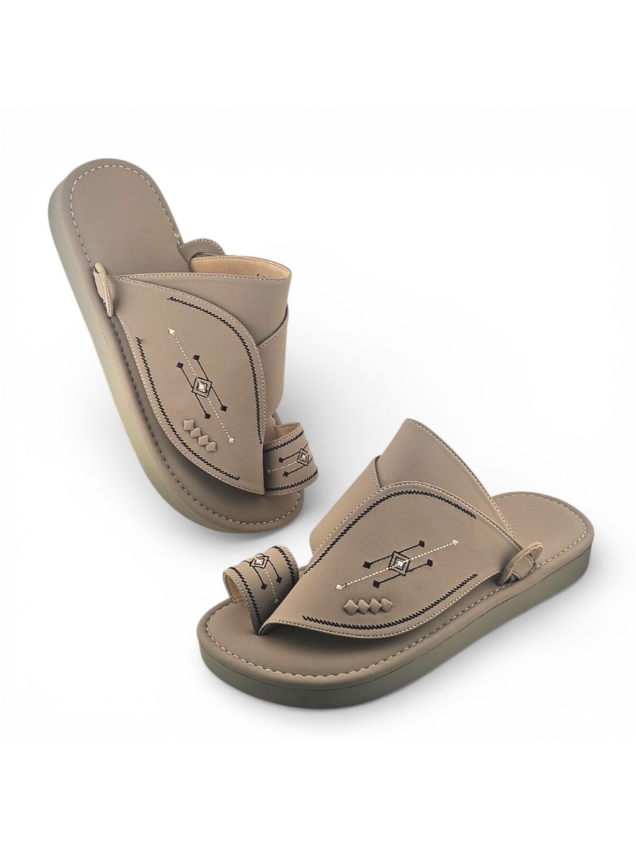 Silver Embroidered Arabic Sandals