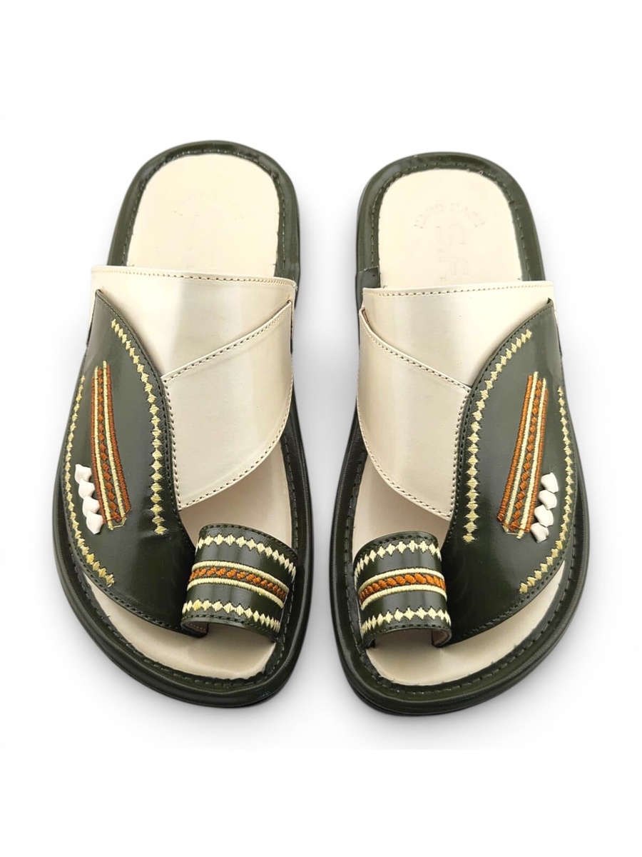 Boys Embroidered Toe-Loop Sharqi Arabic Sandals