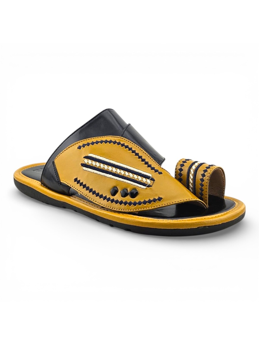 Boys Embroidered Toe-Loop Sharqi Arabic Sandals