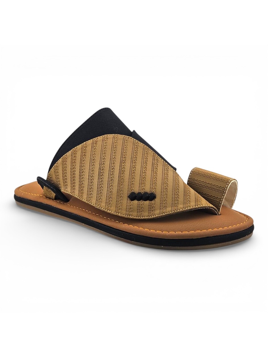 Men Cream Arabic Sandals