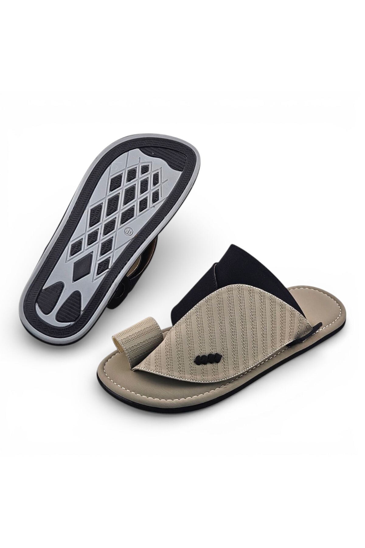 Men Silver Arabic Sandals