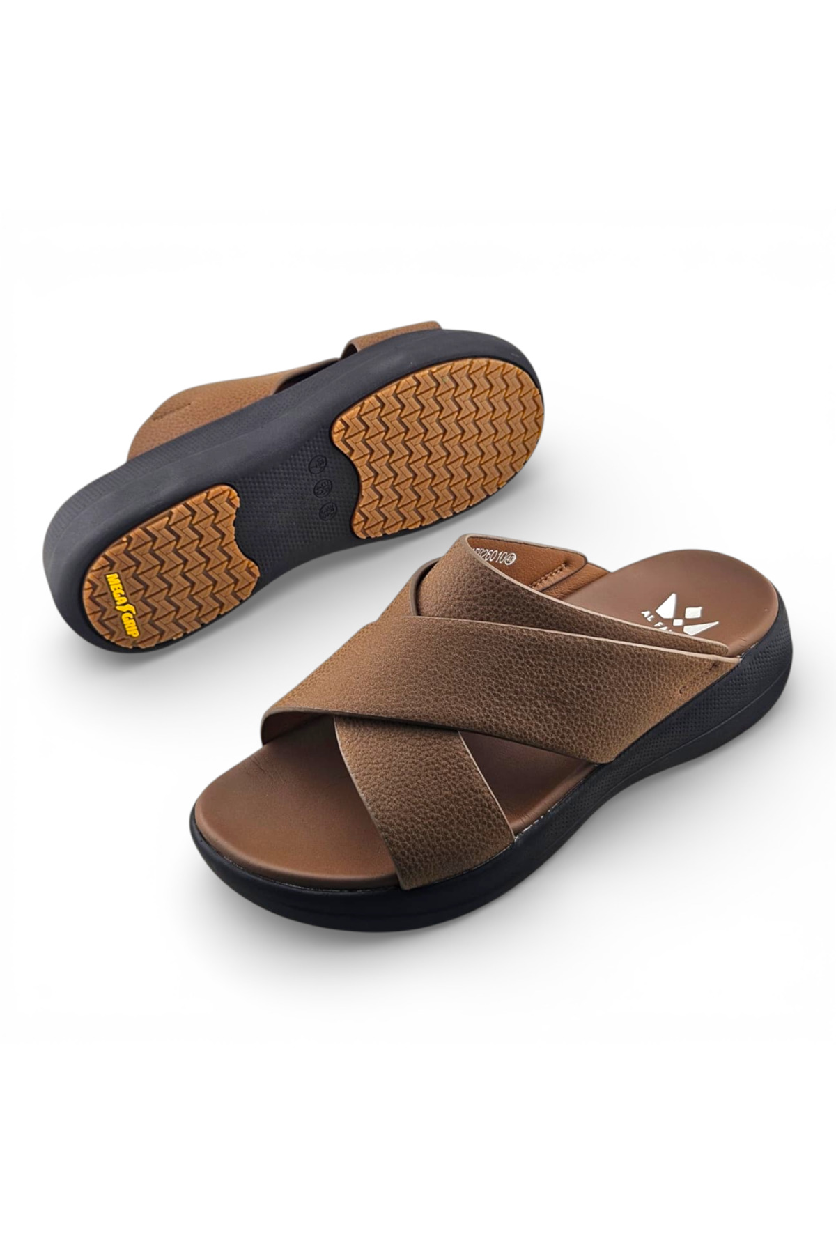 Men Multi-tone Comfort Cross-Strap Sandals