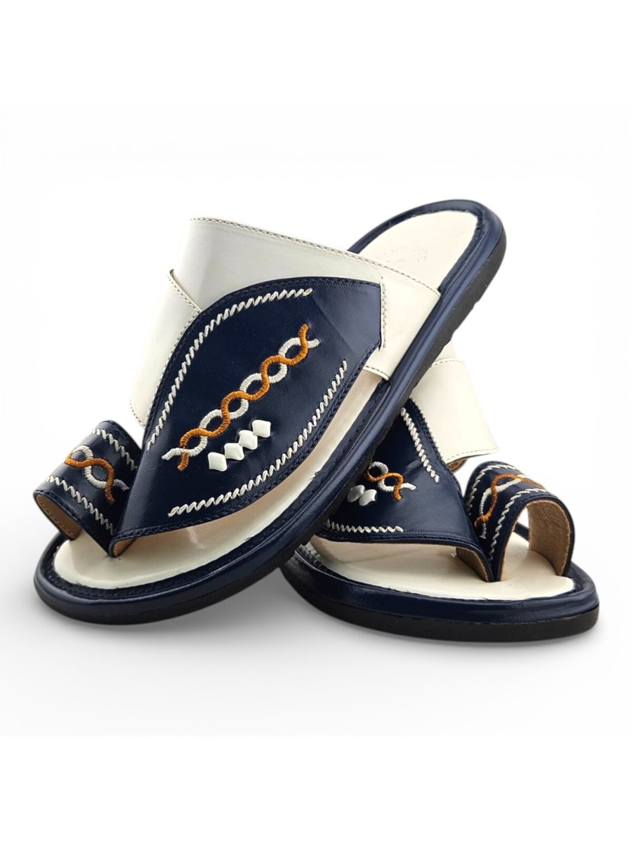 Boys Embroidered Toe-Loop Sharqi Arabic Sandals