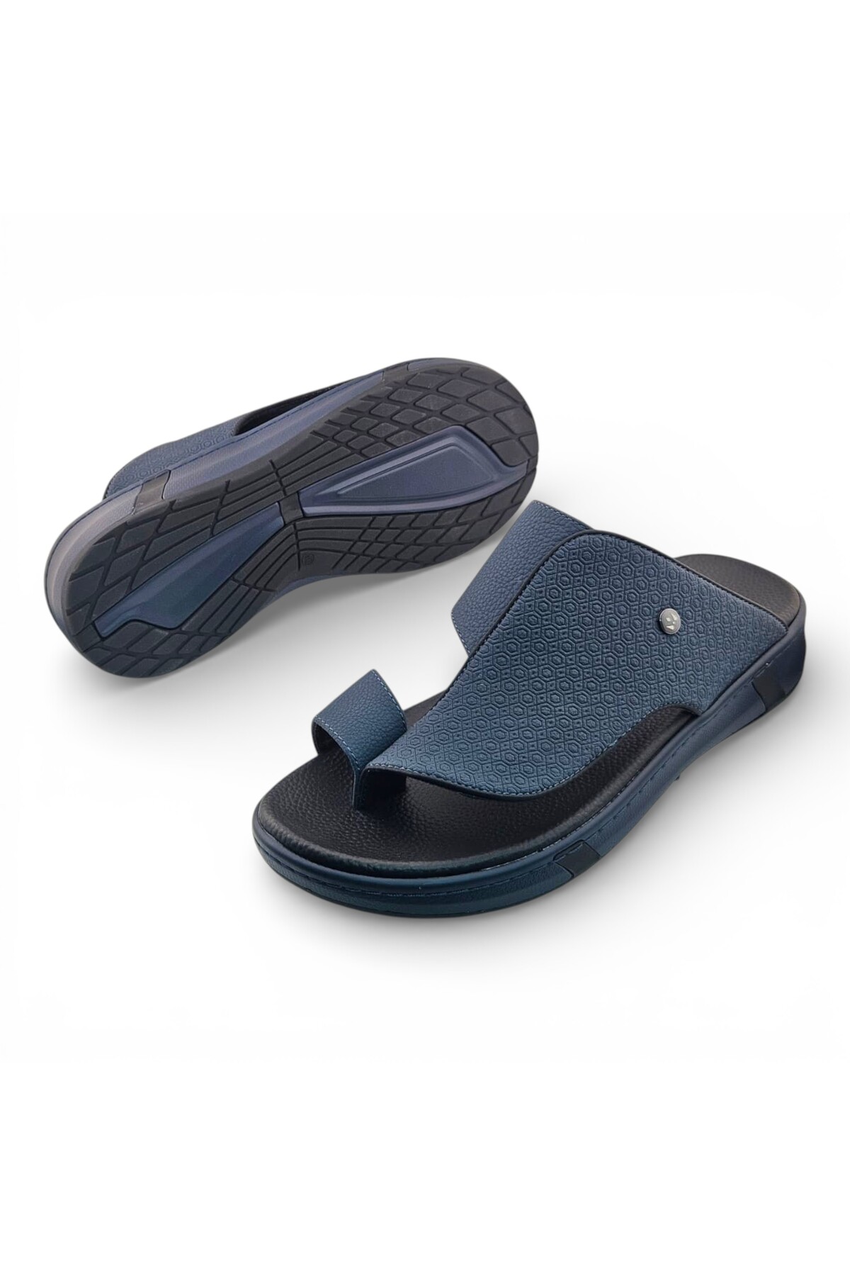 Men Navy Blue Casual Sandals