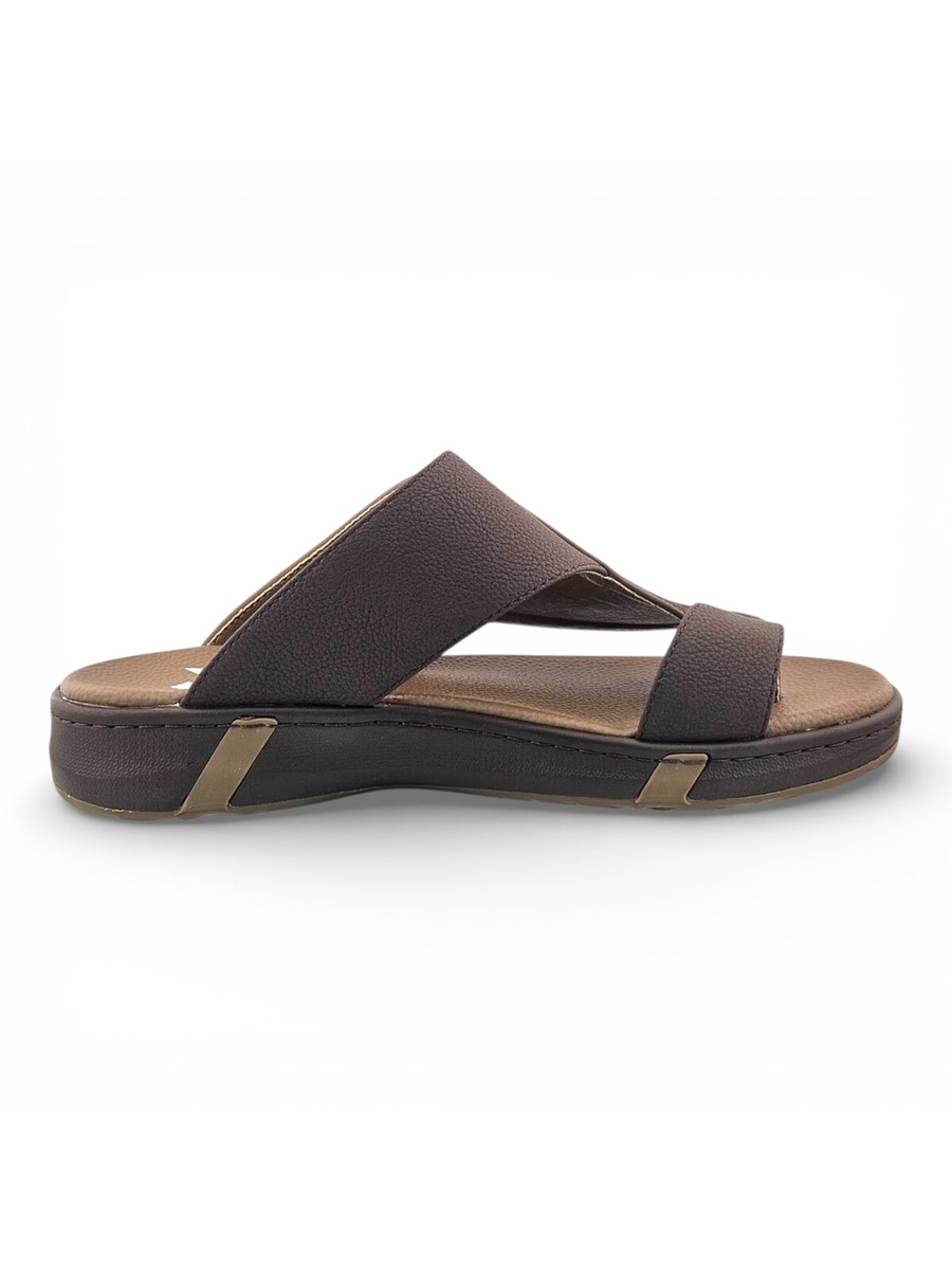 Men Coffee Brown Casual Sandals - Traditional Arab Design