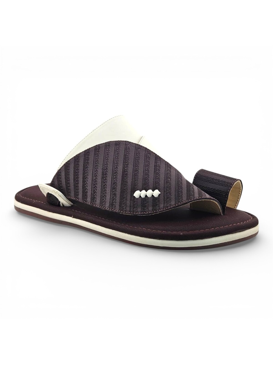 Brown Men Arabic Sandals Eastern Footwear