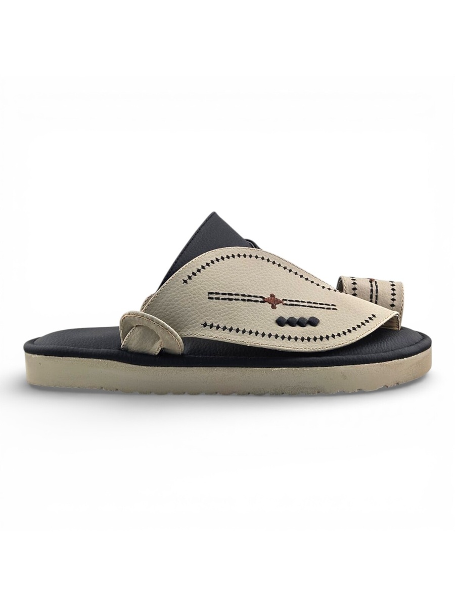 Men Beige Comfort Sandals - Modern Arabic Design