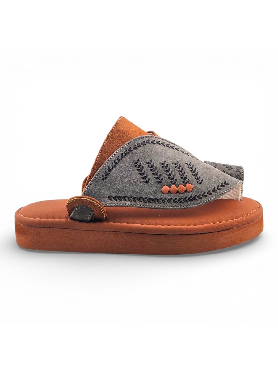 Boys Rust Toe-Post Comfort Arabic Slippers