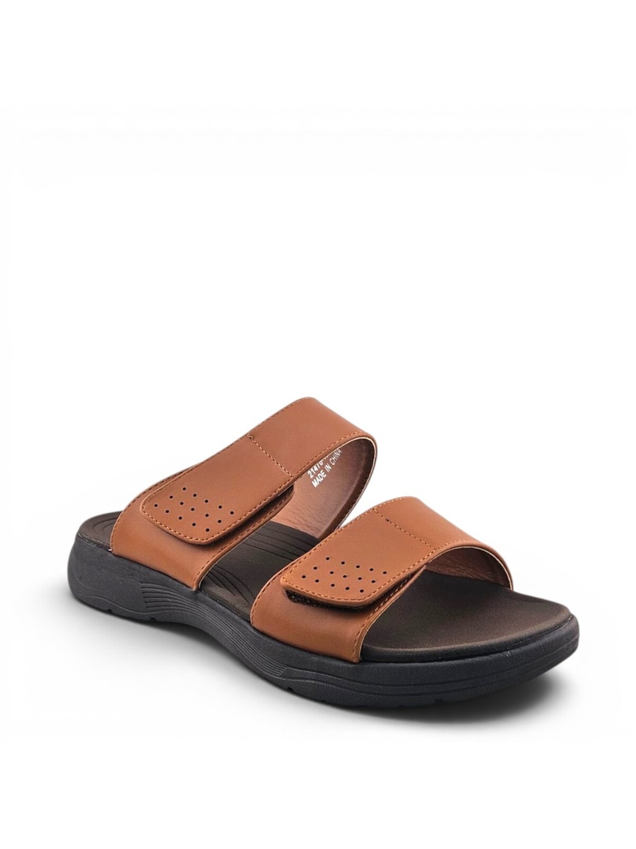 Men Tan Adjustable Comfort Sandals