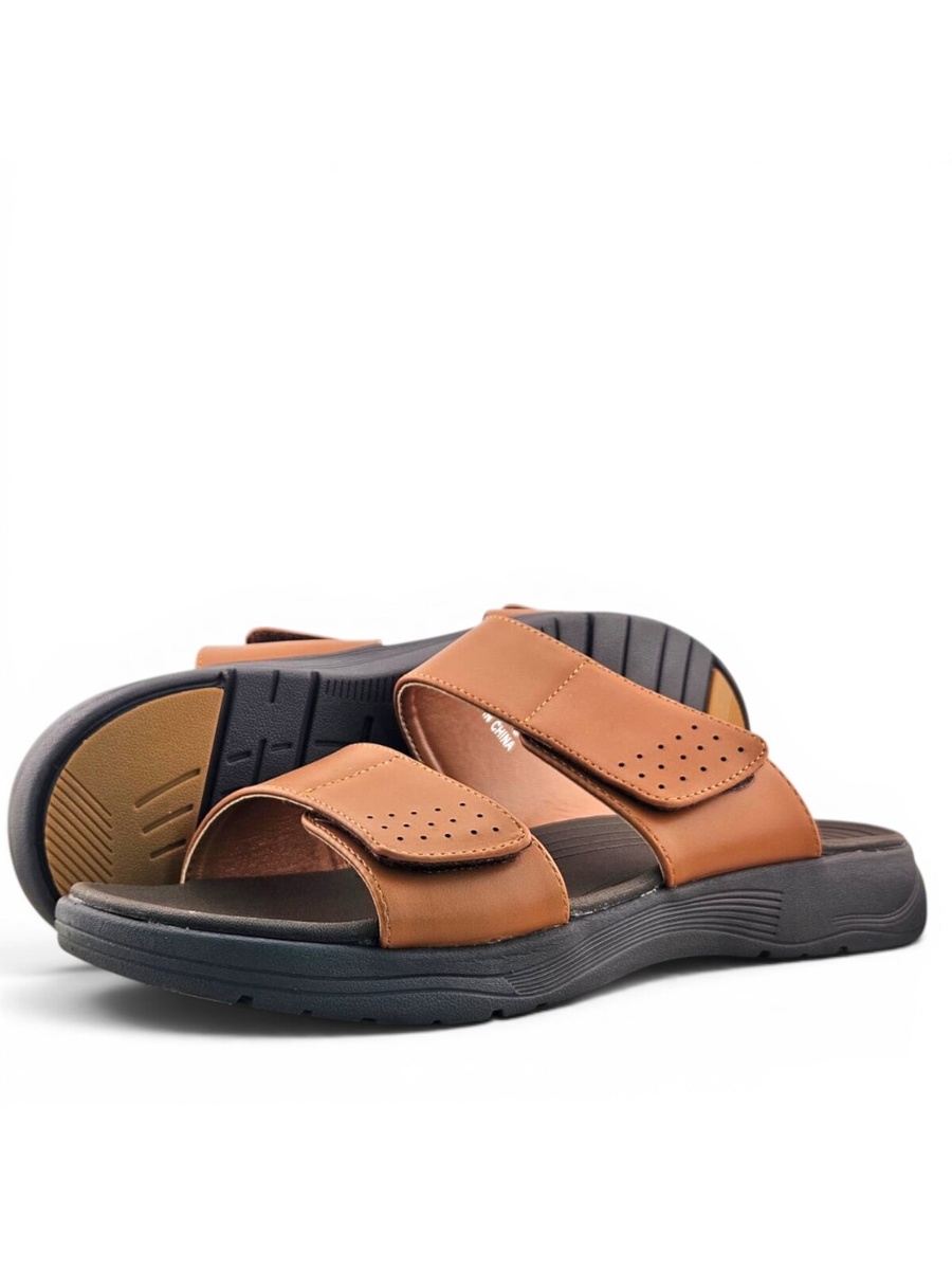 Men Tan Adjustable Comfort Sandals