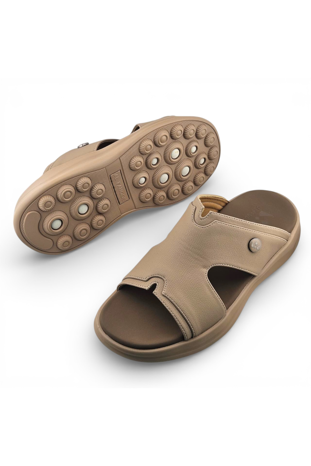 Men Beige Casual Comfort Sandals