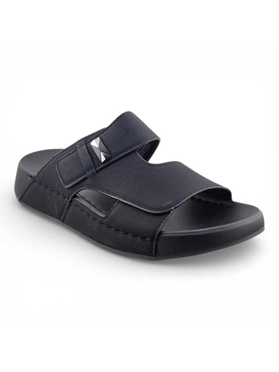Men Black Comfort Slide Sandals