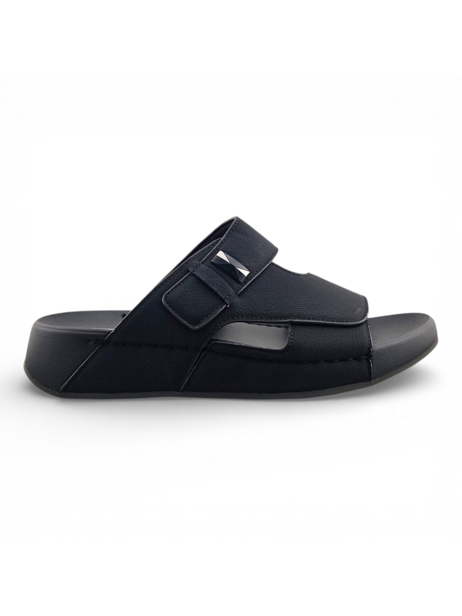 Men Black Comfort Slide Sandals