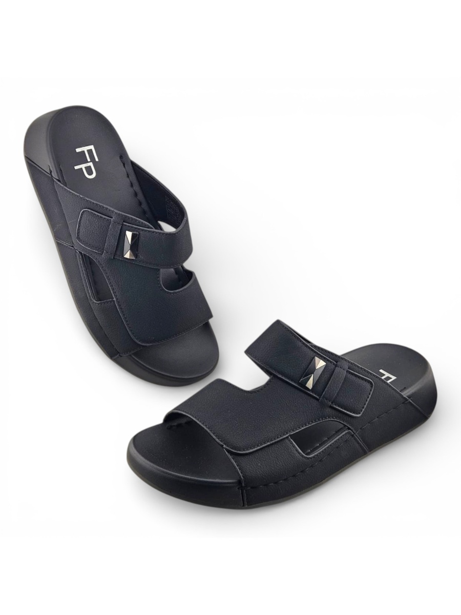 Men Black Comfort Slide Sandals