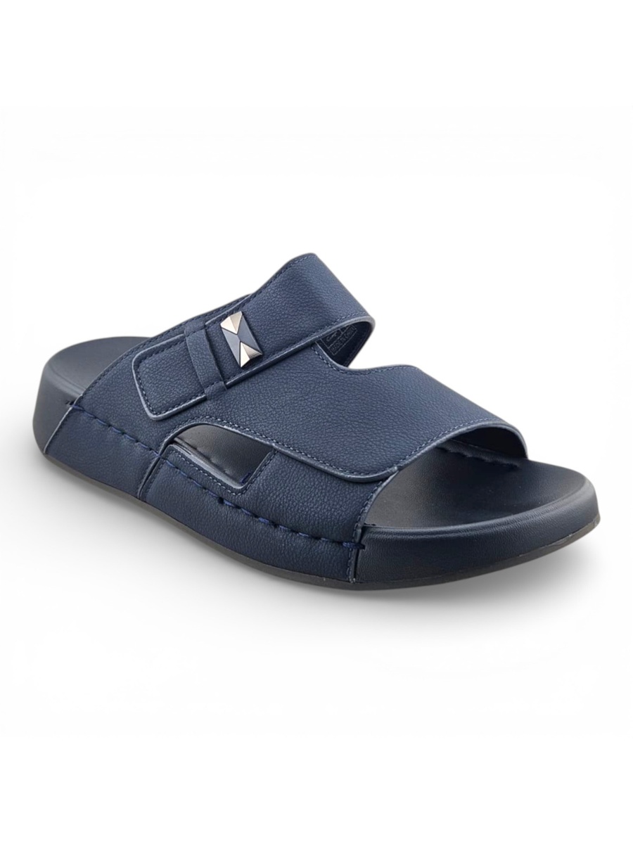 Men Navy Blue Comfort Sandals - Casual Slip-On Style
