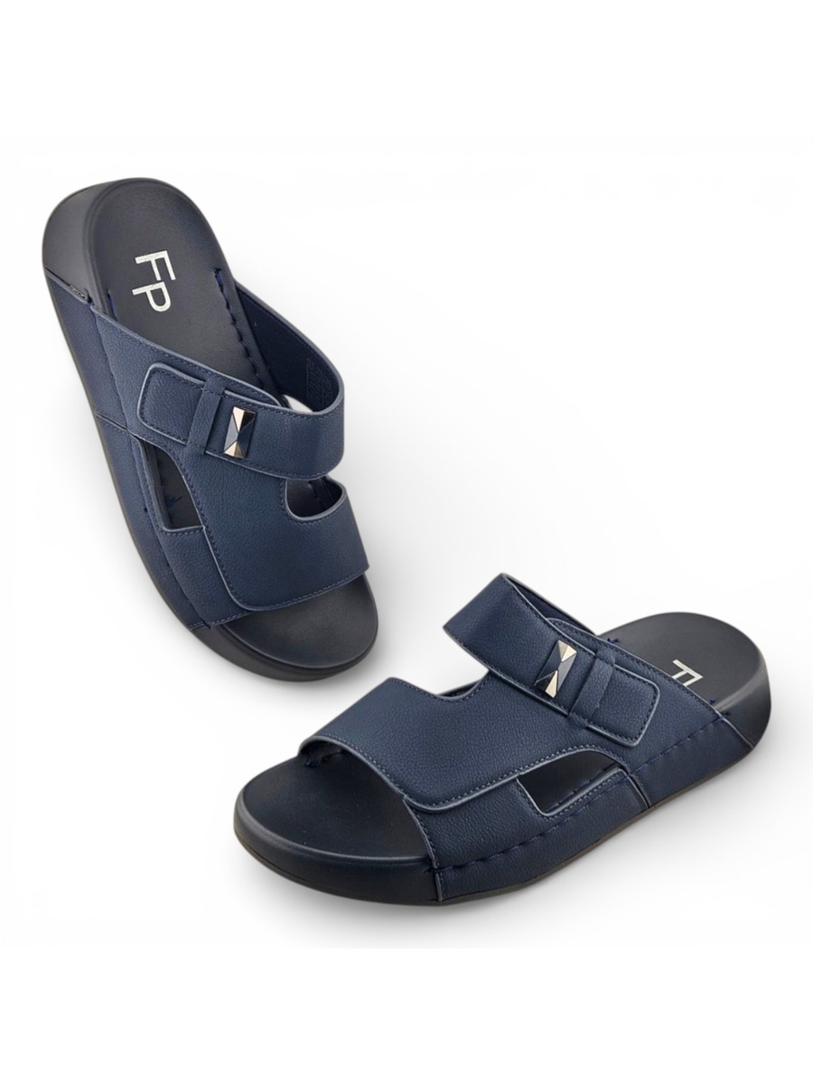 Men Navy Blue Comfort Sandals - Casual Slip-On Style