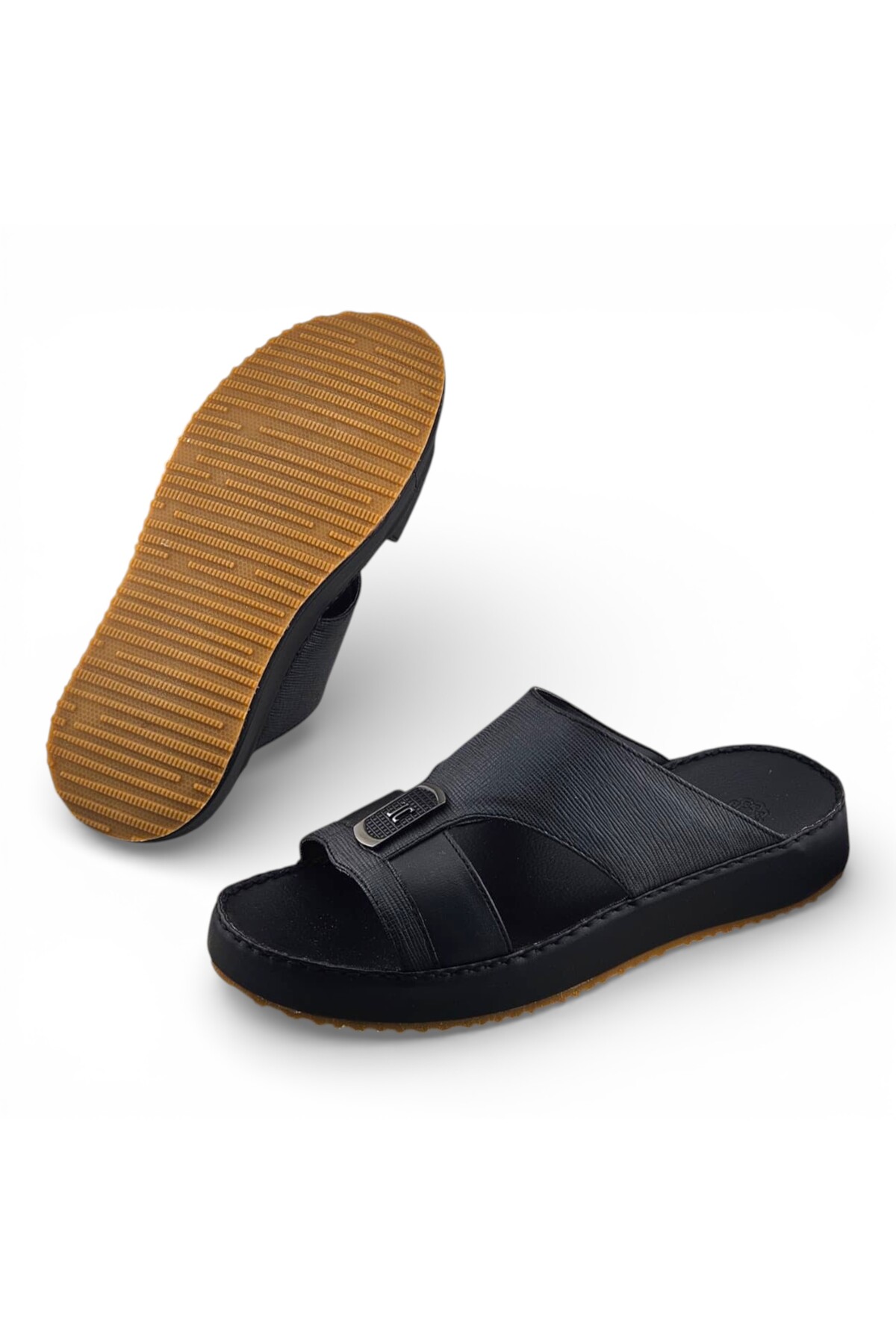 Premium Black Men Comfort Sandals