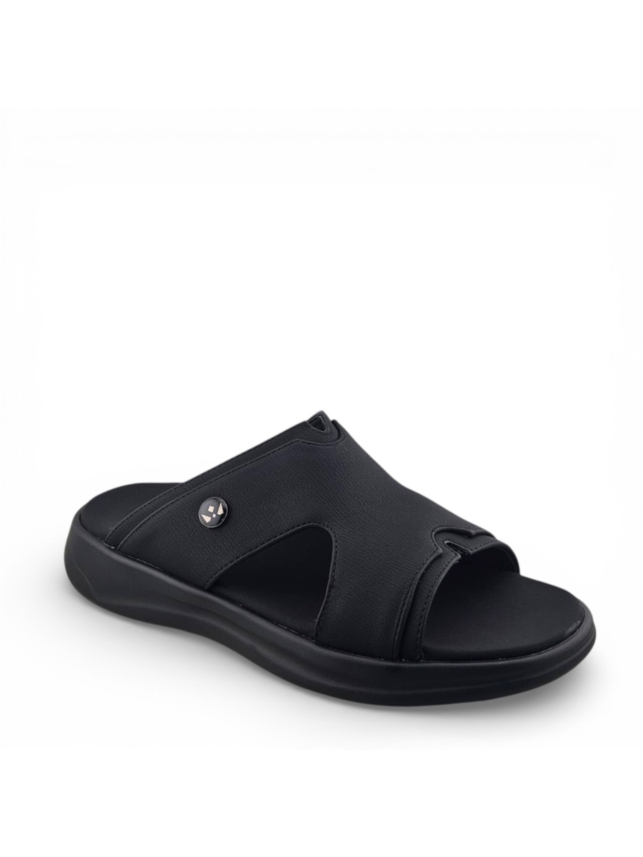 Men Black Comfort Slide Sandals - Casual and Stylish