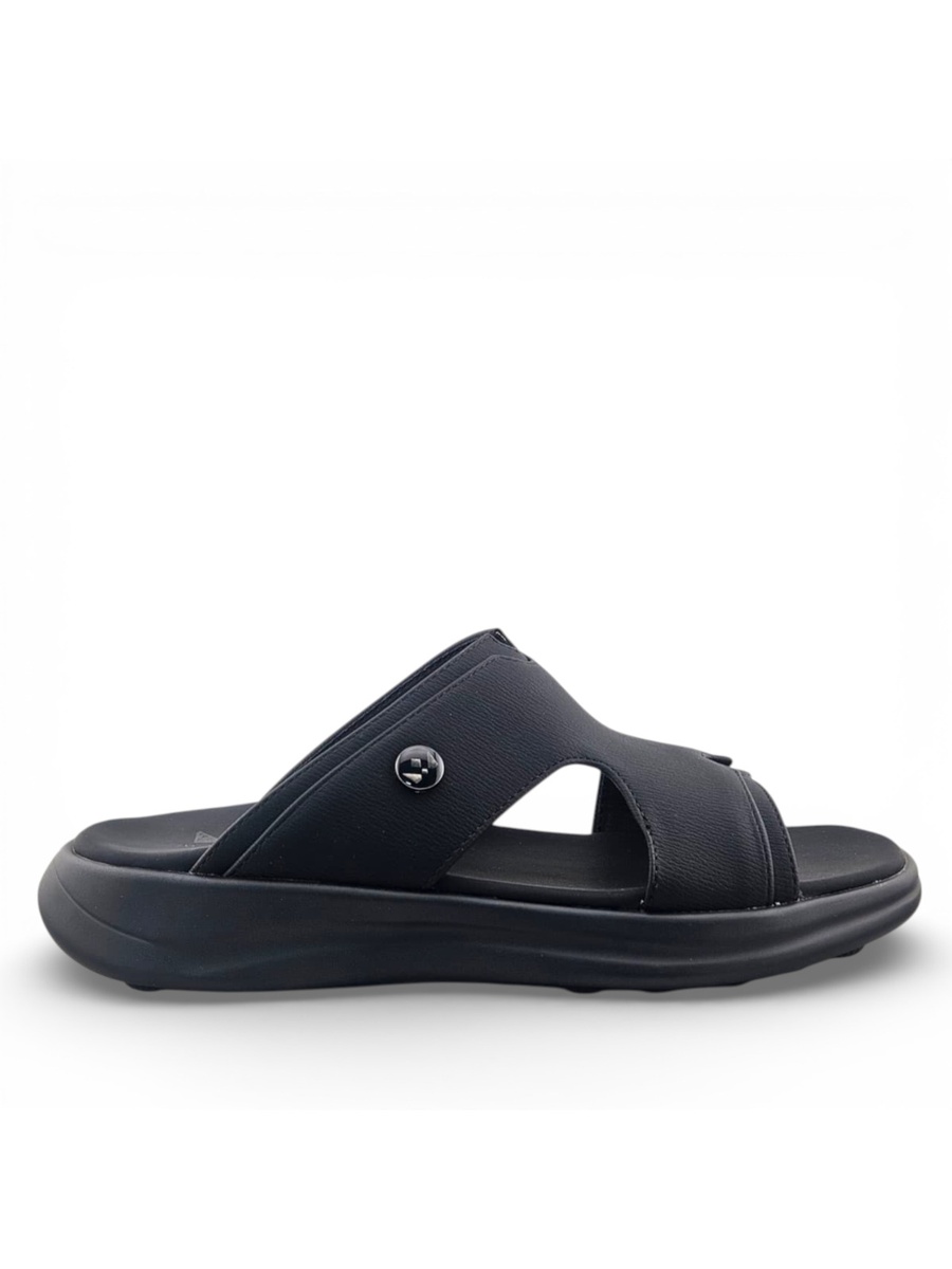 Men Black Comfort Slide Sandals - Casual and Stylish