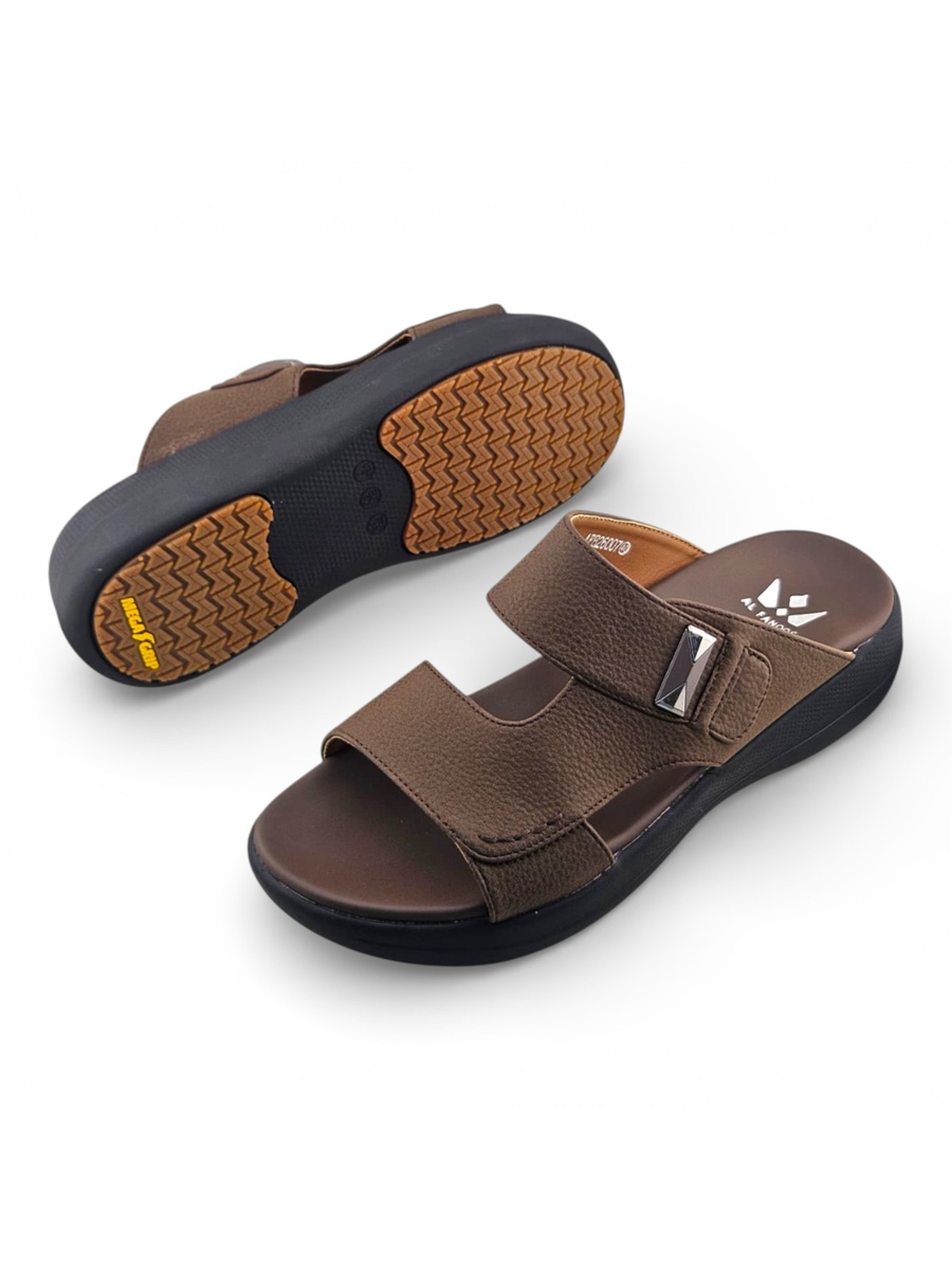 Men Coffee Brown Comfort Sandals