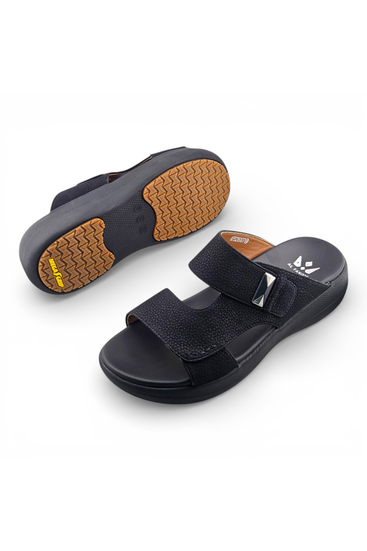 Men Black Comfort Slide Sandals - Everyday Casual Footwear