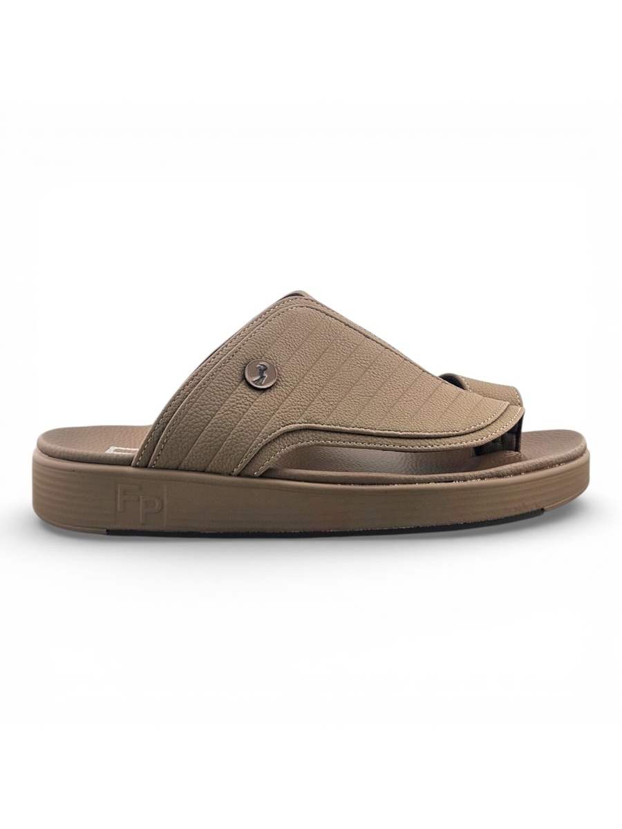 Men Khaki Comfort Slip-On Sandals