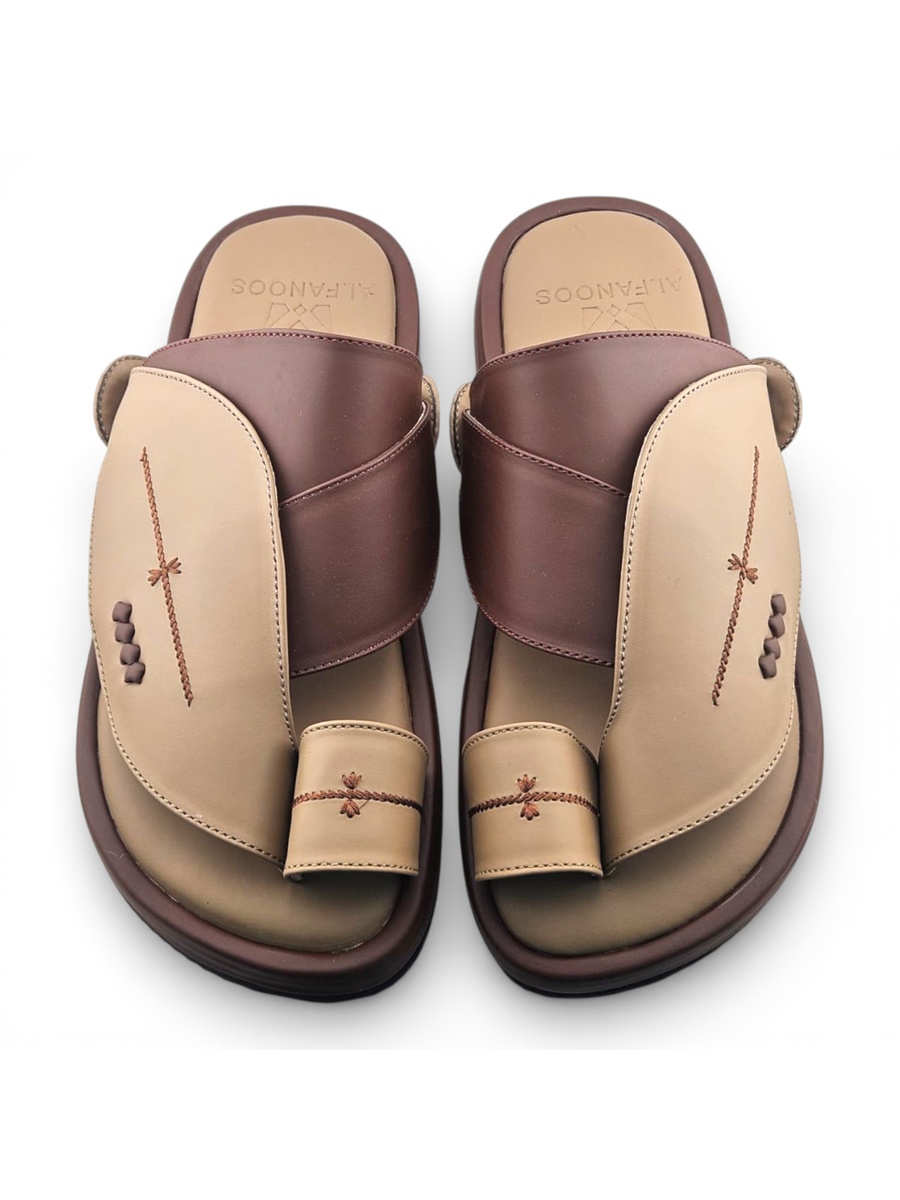 Men Beige Comfort Sandals - Casual Thobe Footwear