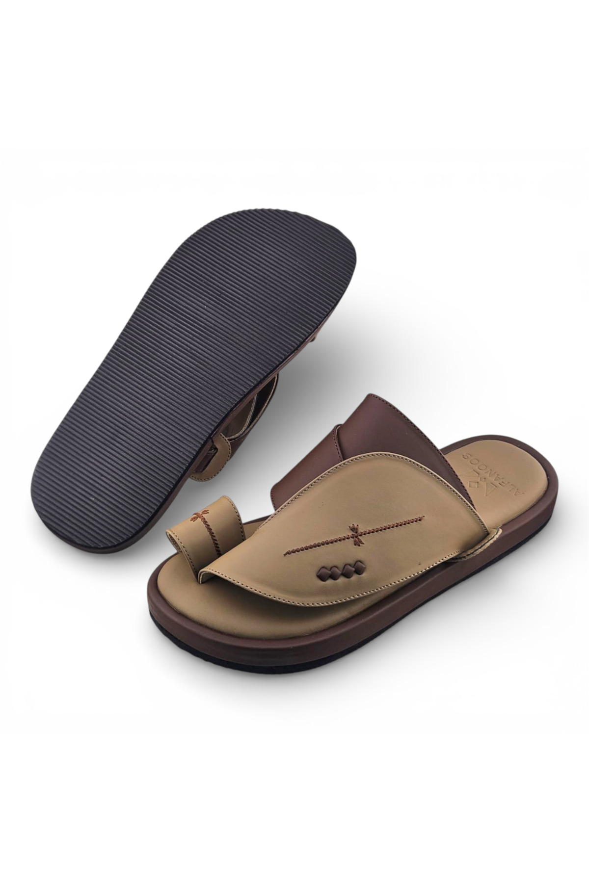 Men Beige Comfort Sandals - Casual Thobe Footwear