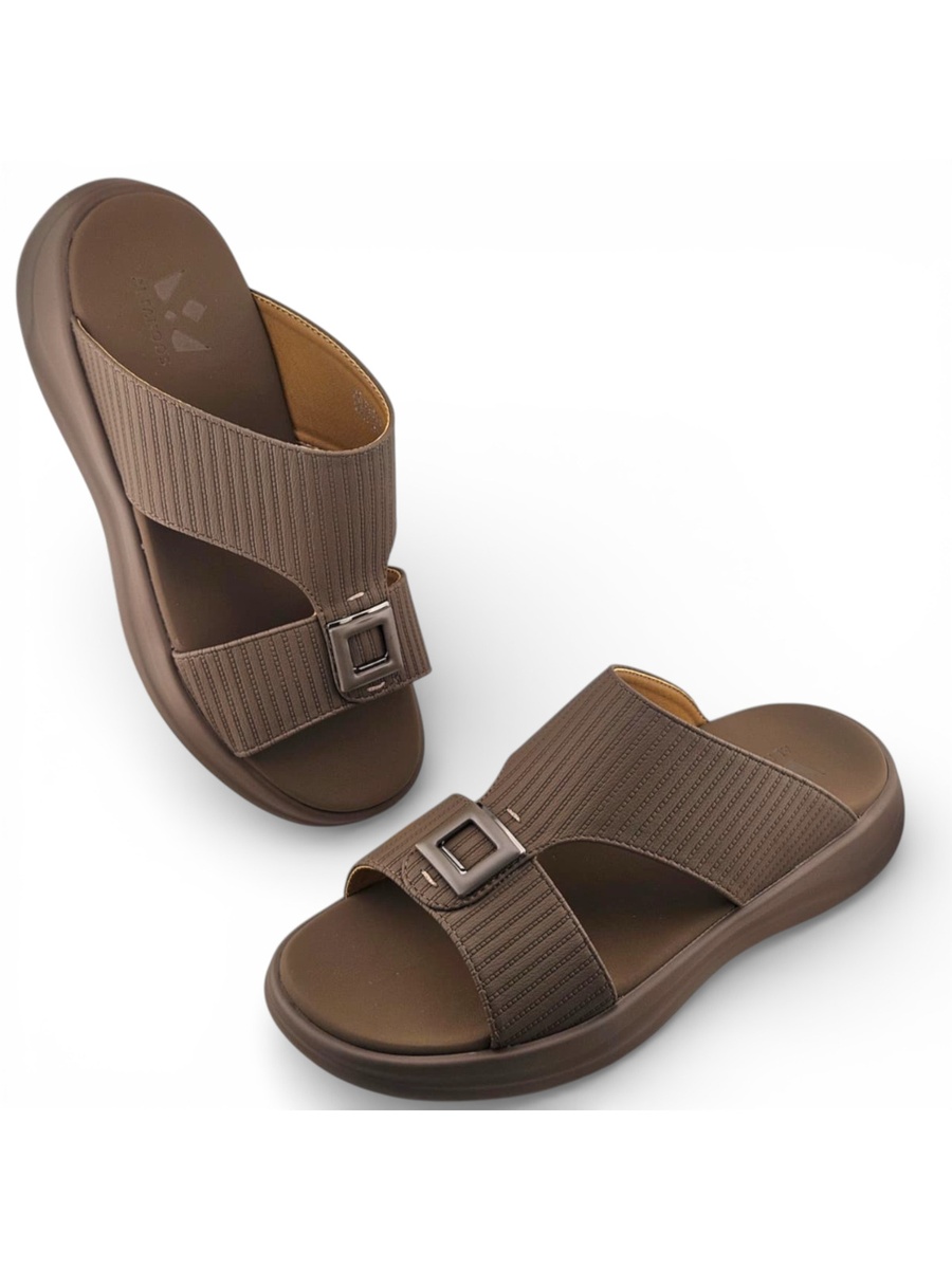 Men Khaki Casual Comfort Slides