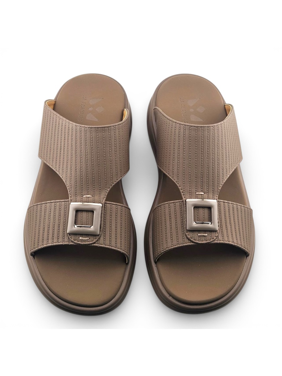 Men Khaki Casual Comfort Slides