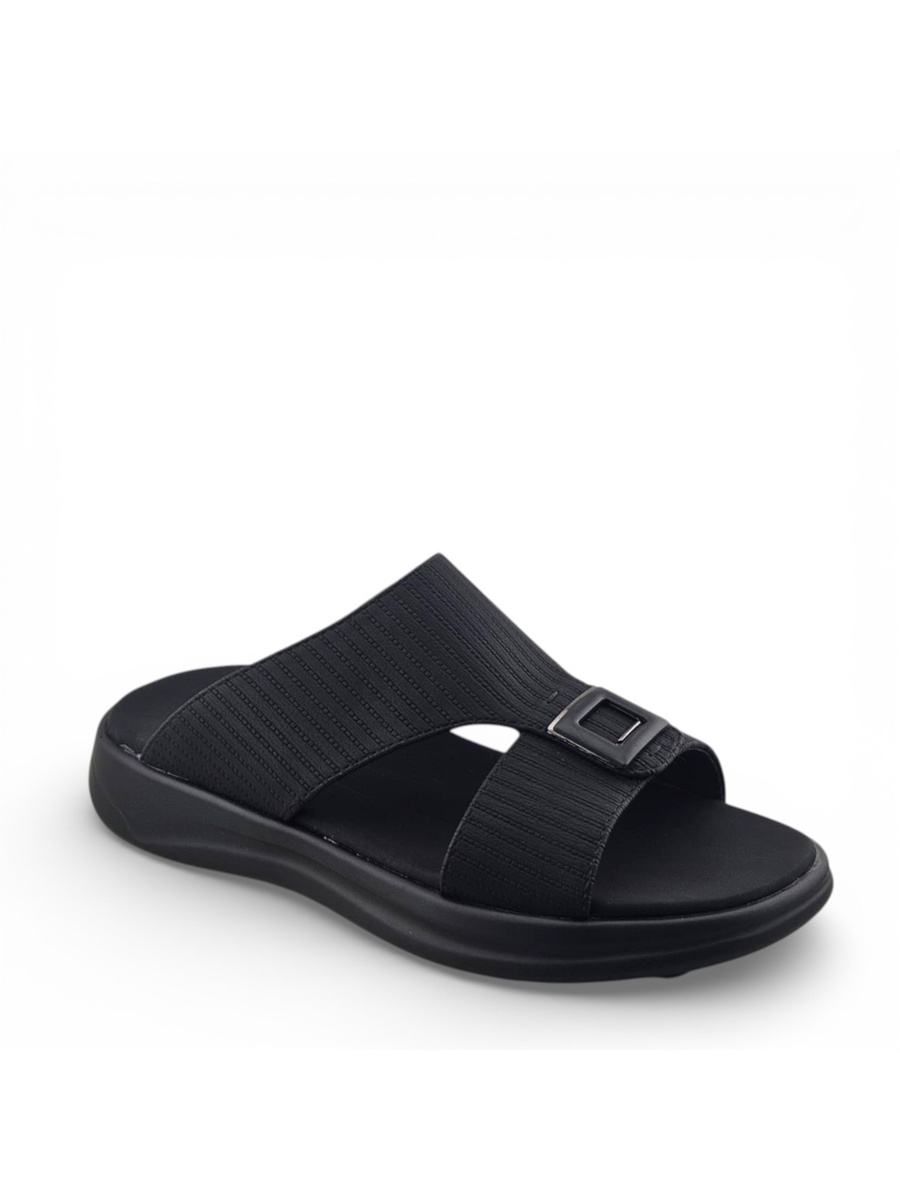 Men Black Comfort Slide Sandals - Casual and Stylish