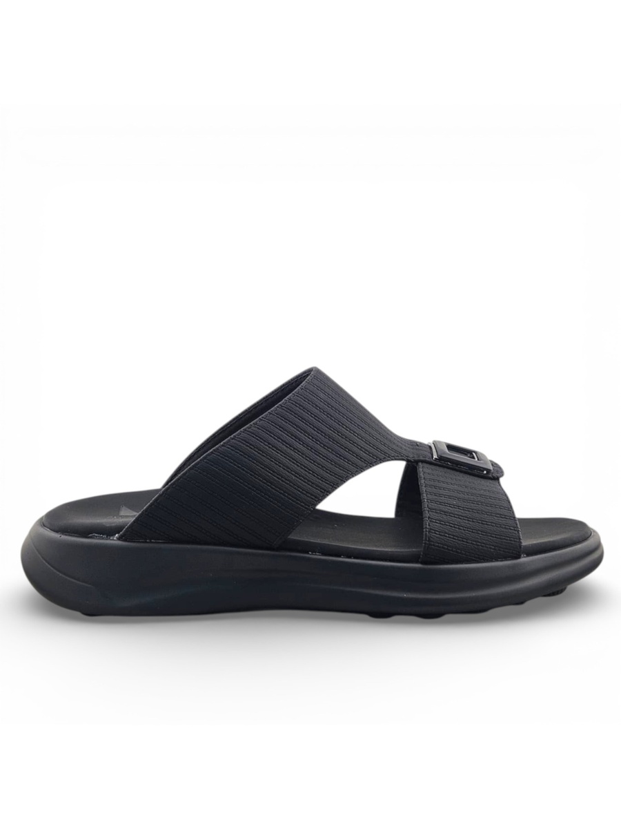 Men Black Comfort Slide Sandals - Casual and Stylish