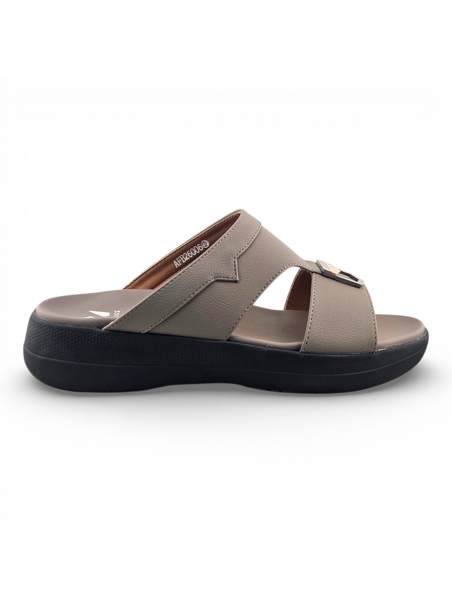 Men Khaki Comfort Slide Sandals