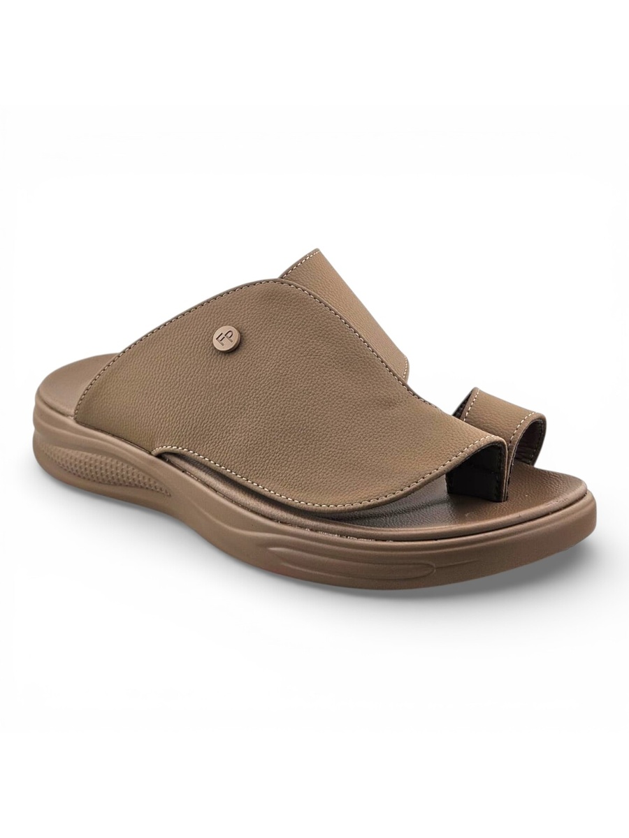 Men Khaki Comfort Slip-On Sandals