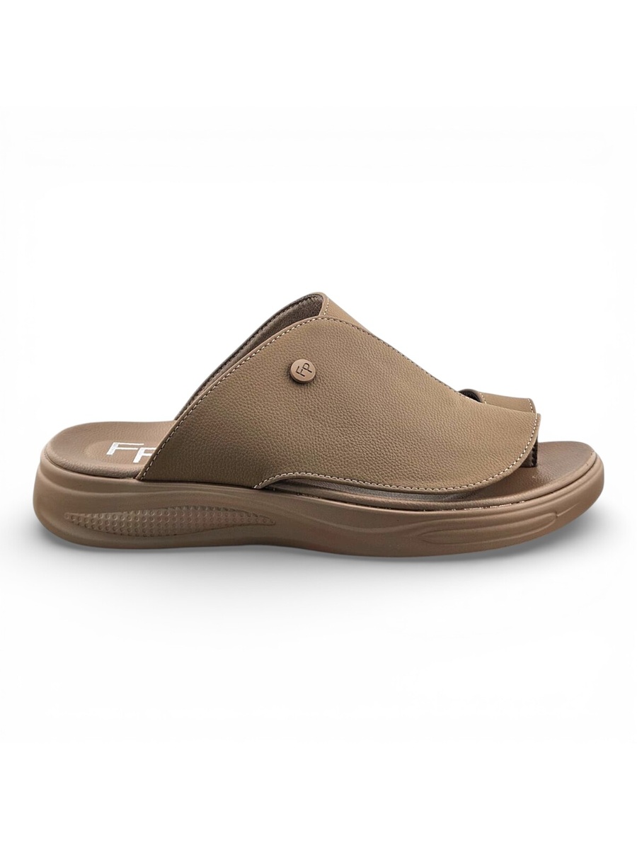 Men Khaki Comfort Slip-On Sandals