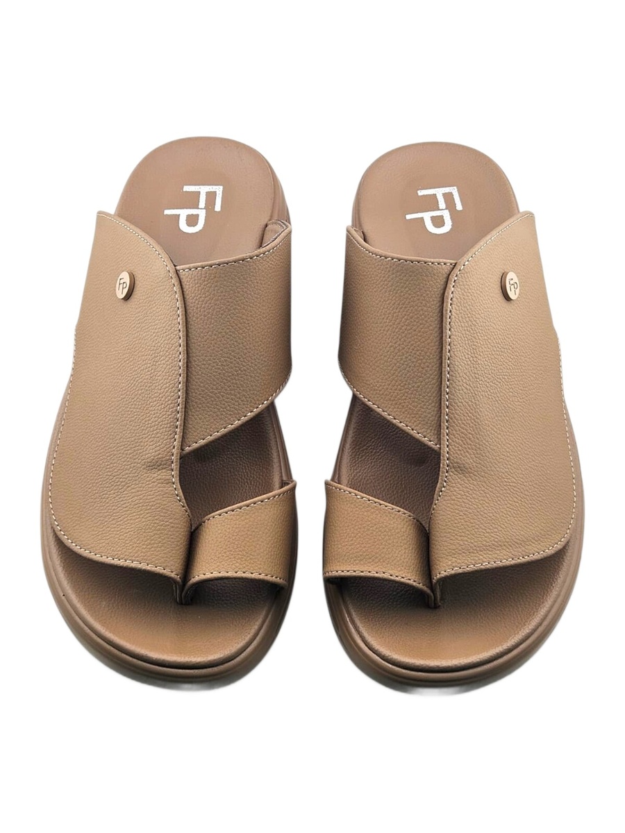 Men Khaki Comfort Slip-On Sandals