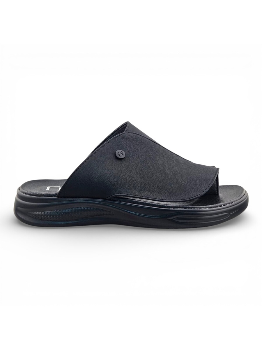 Men Black Comfort Thong Sandals