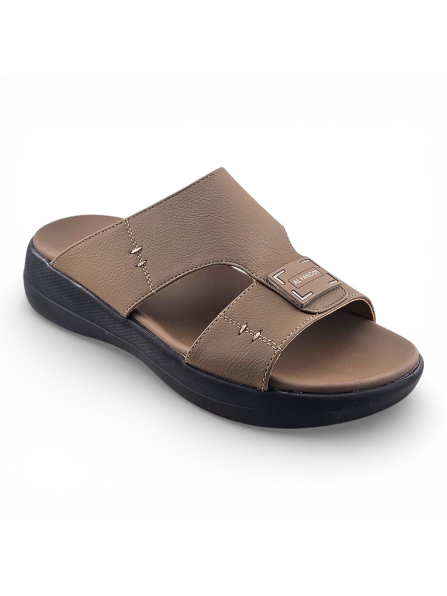 Men Khaki Comfort Slide Sandals