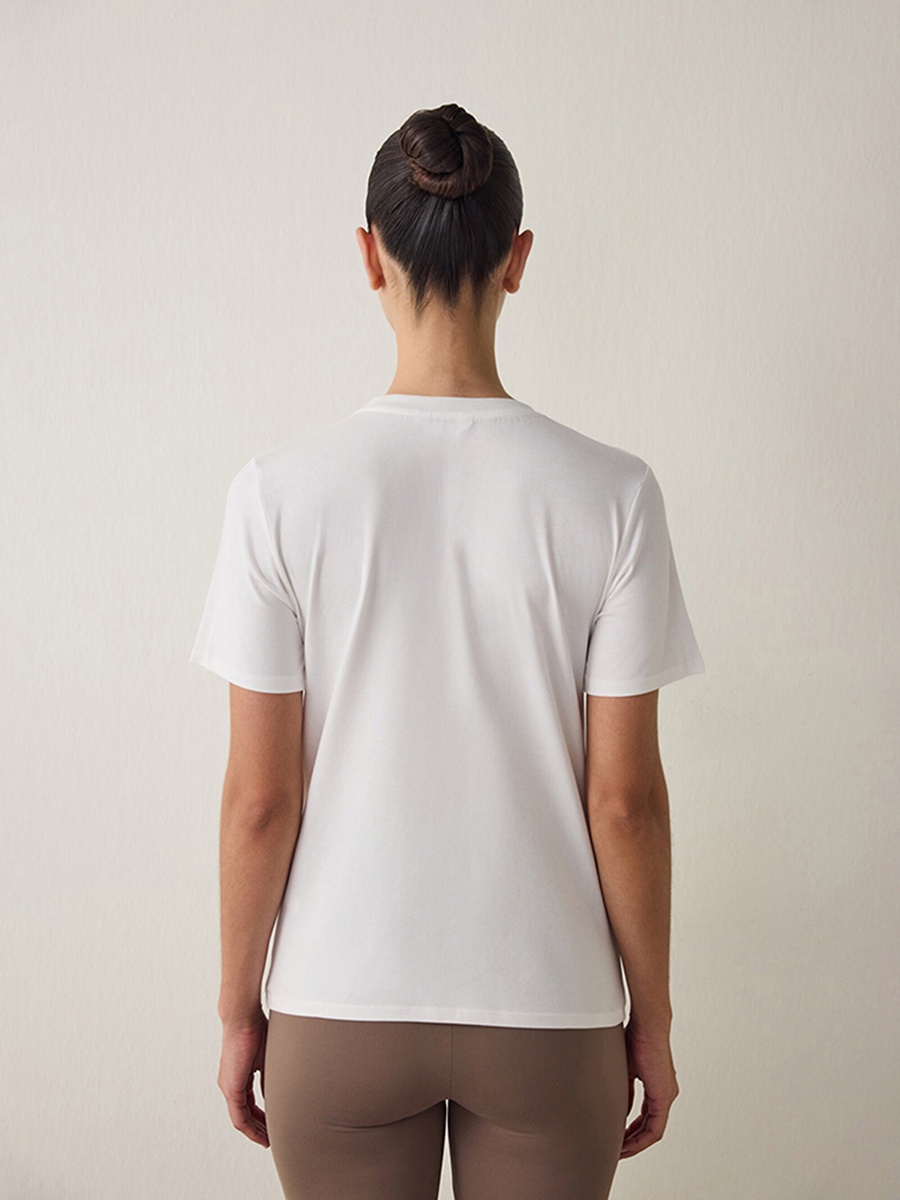 White Cotton Basic Regular Fit T-Shirt