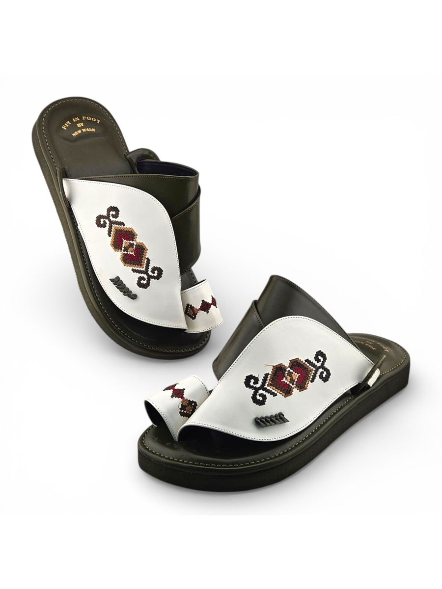 Men Multi-Color Embroidered Arabic Sandals
