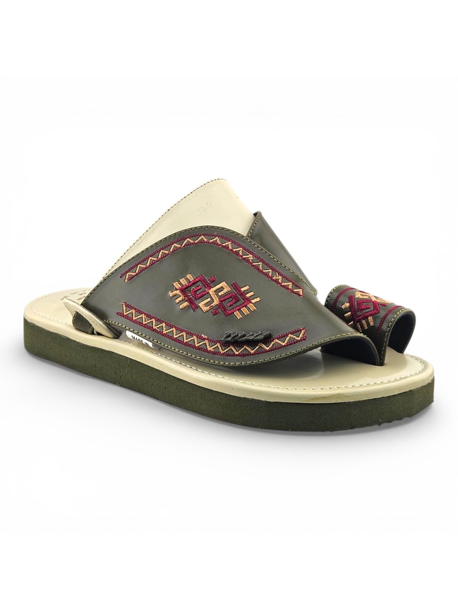 Men Multi-Color Embroidered Arabic Sandals 