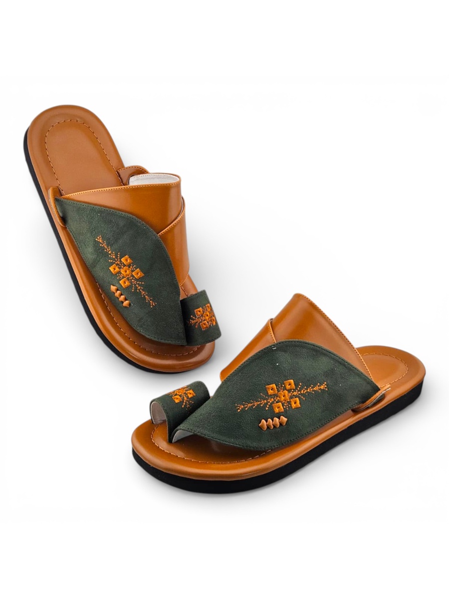 Multi-Color Embroidered Casual Sandals