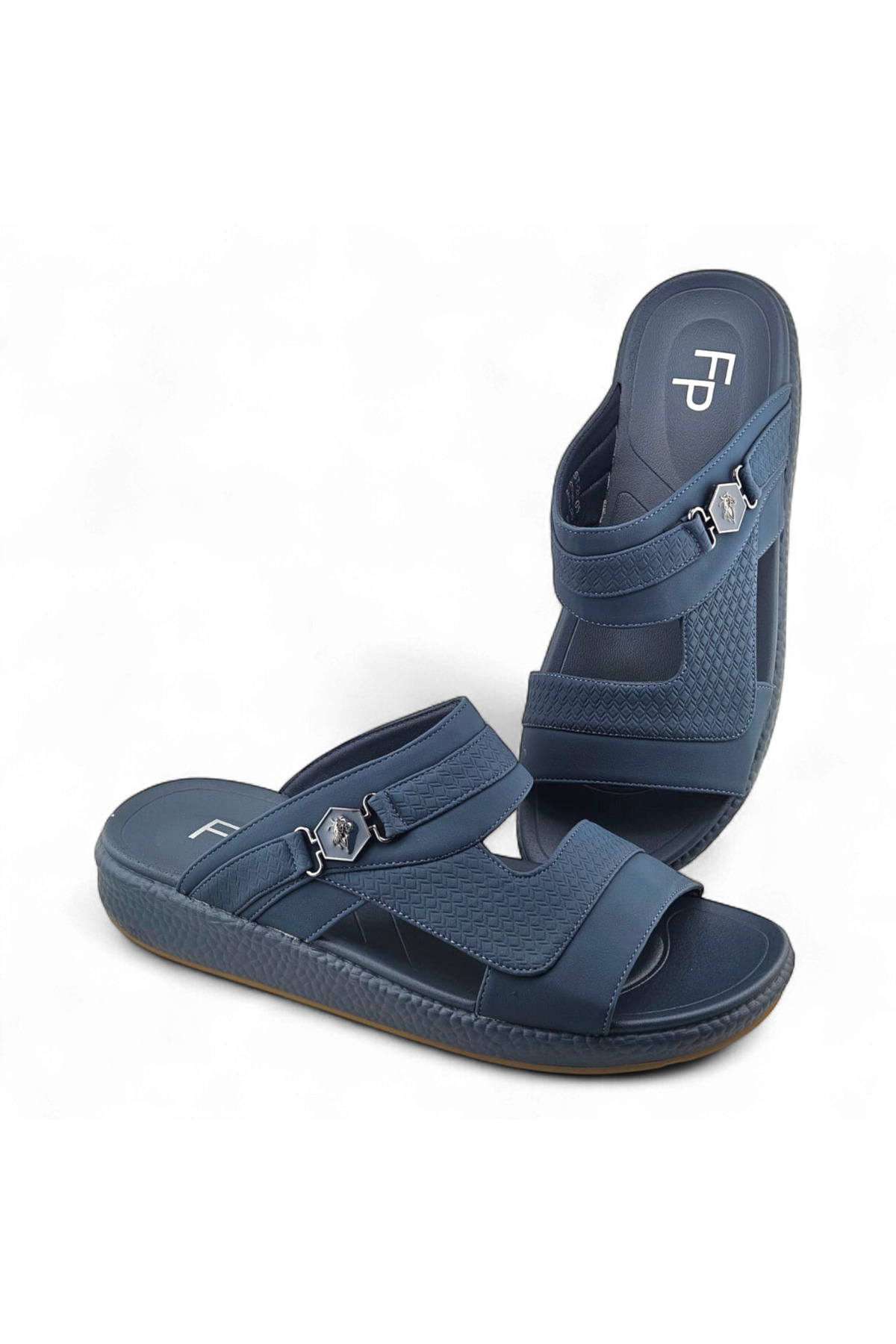 Navy Blue Men Arabic Sandals
