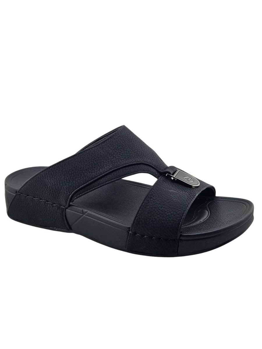 Men Black Arabic Sandals - Classic Comfort