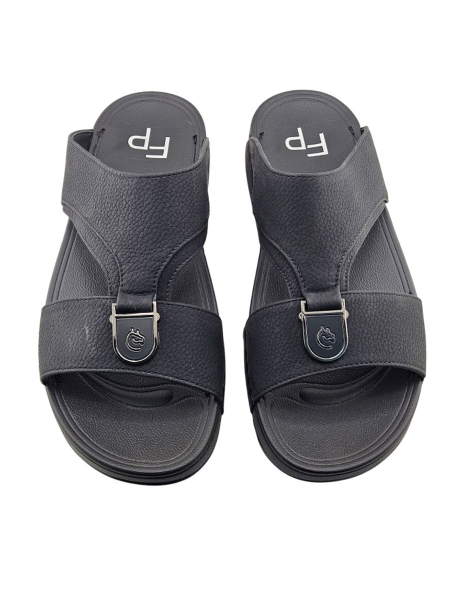 Men Black Arabic Sandals - Classic Comfort