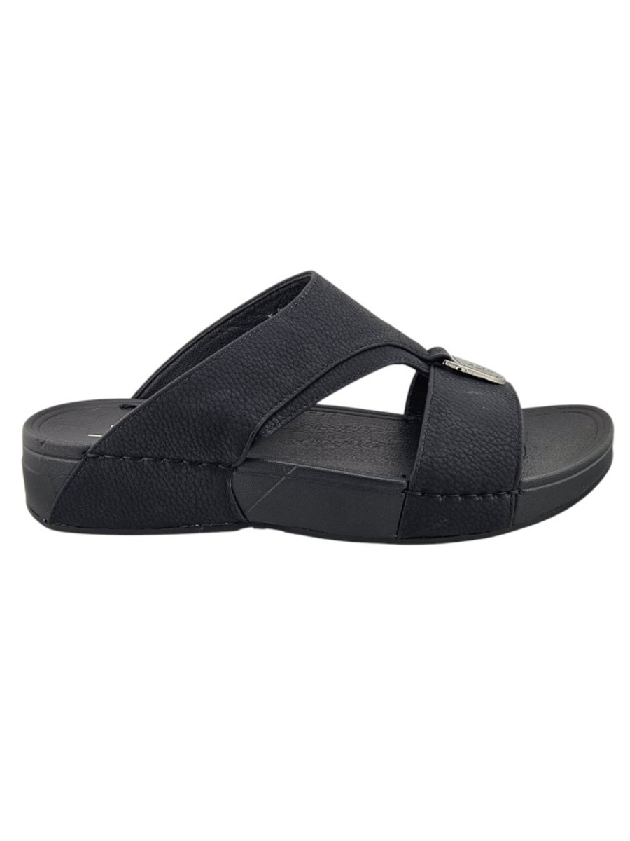Men Black Arabic Sandals - Classic Comfort