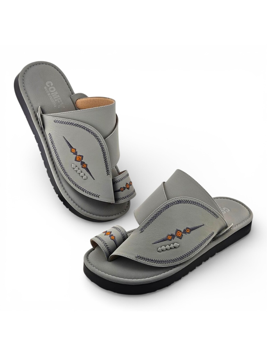 Grey Men Arabic Sandals Comfort