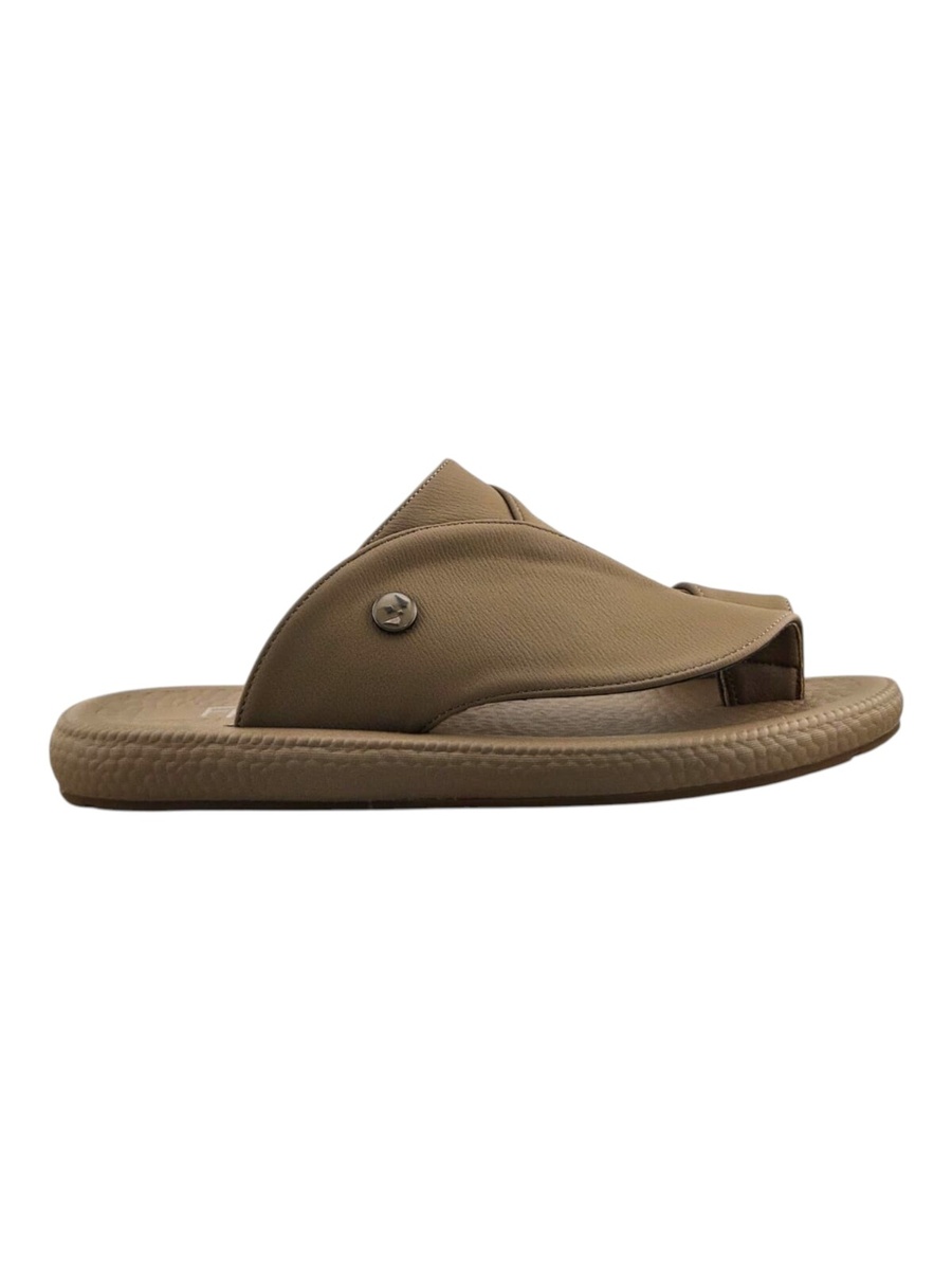 Men Khaki Comfort Toe-Loop Sandals